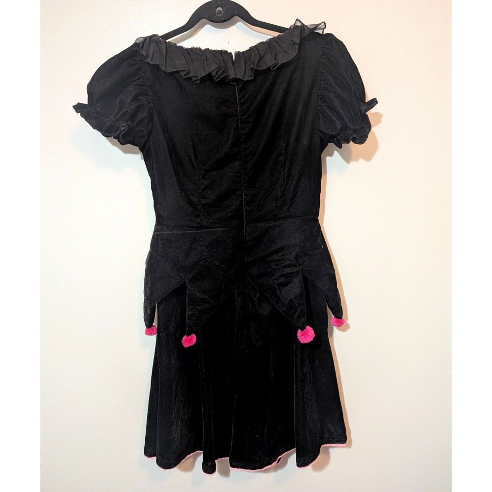 Bioworld Sanrio Kuromi Velvet Cosplay Dress Black Pink Jester NWT Size M - Picture 2 of 8